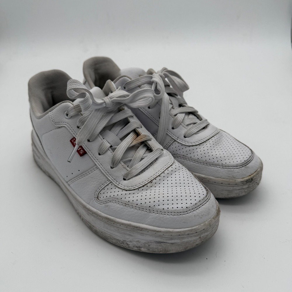 Levis Womens White Low Top Sneakers Court Shoes 520702W931 Size 8